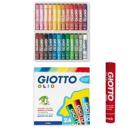 Pastelli a olio Giotto Olio Maxi. Scatola 24 colori assortiti