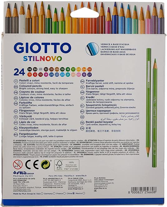 Tempera Giotto Extra Fine 12 colori assortiti Tubo da 21ml Confezione