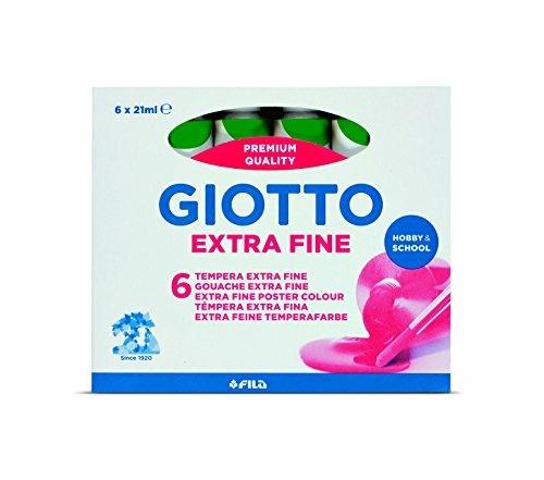 Giotto tempera Extra in tubetto 21ml in confezione 6 pezzi verde - 3