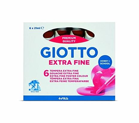 Giotto tempera Extra in tubetto 21ml in confezione 6 pezzi terra di Siena bruciata - 3