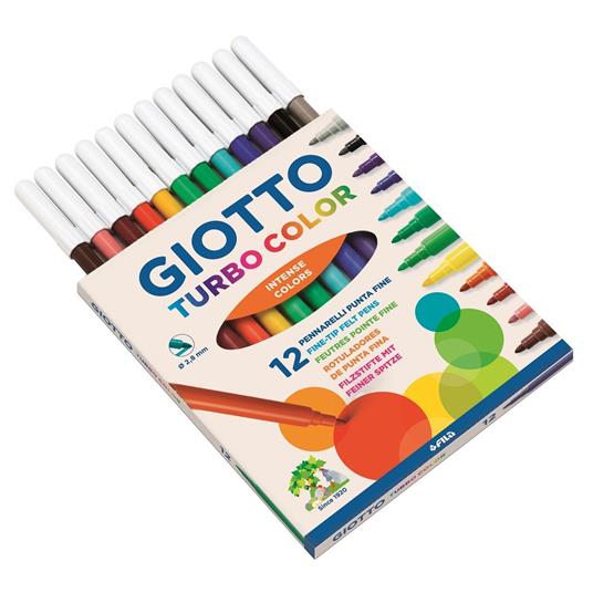 Pennarelli Giotto Turbo color. Scatola 12 colori assortiti - Giotto -  Cartoleria e scuola | IBS