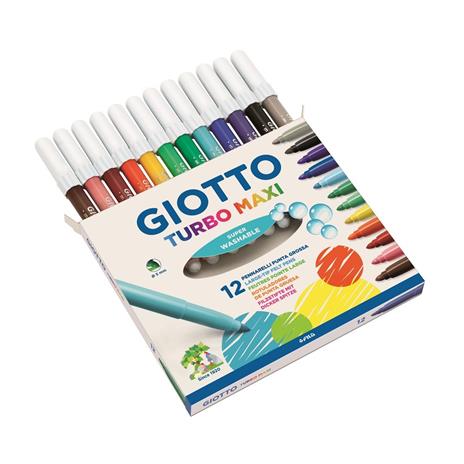 Pennarelli Giotto Turbo Maxi. Scatola 12 colori assortiti - 9