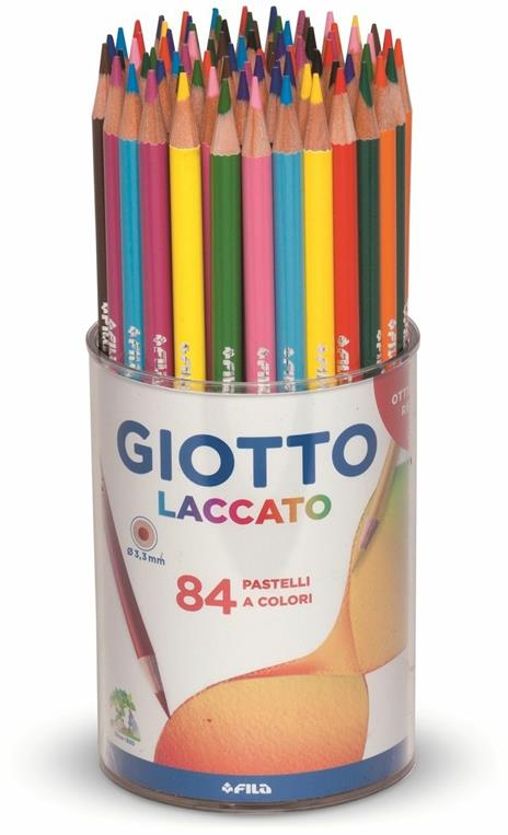 Pastelli Giotto Laccato. Barattolo 84 matite colorate assortite - Giotto -  Cartoleria e scuola | IBS