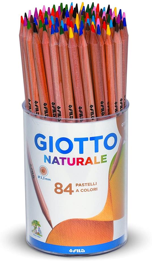 Pastelli Giotto Naturale. Barattolo 84 matite colorate - Giotto -  Cartoleria e scuola