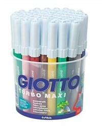 Pennarelli Giotto Turbo Maxi. Barattolo 48 colori assortiti - Giotto -  Cartoleria e scuola