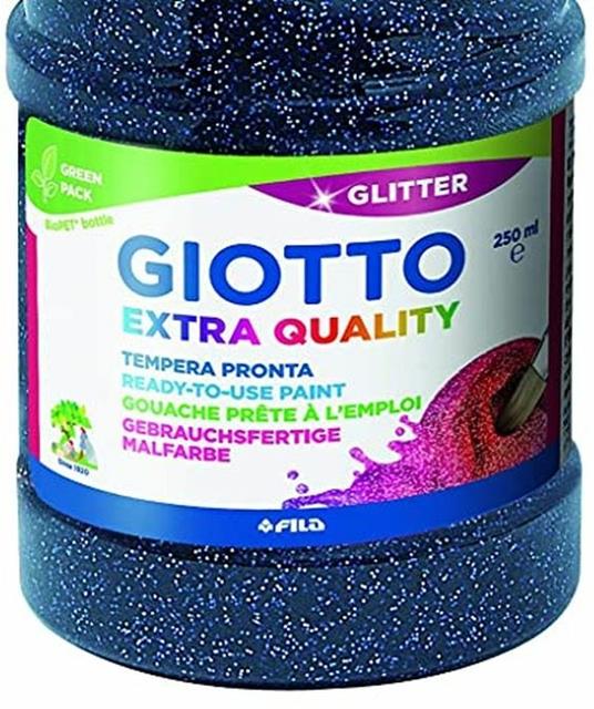 Colore a Tempera per Bambini Giotto Glitter 250 ml. Set 3 Colori