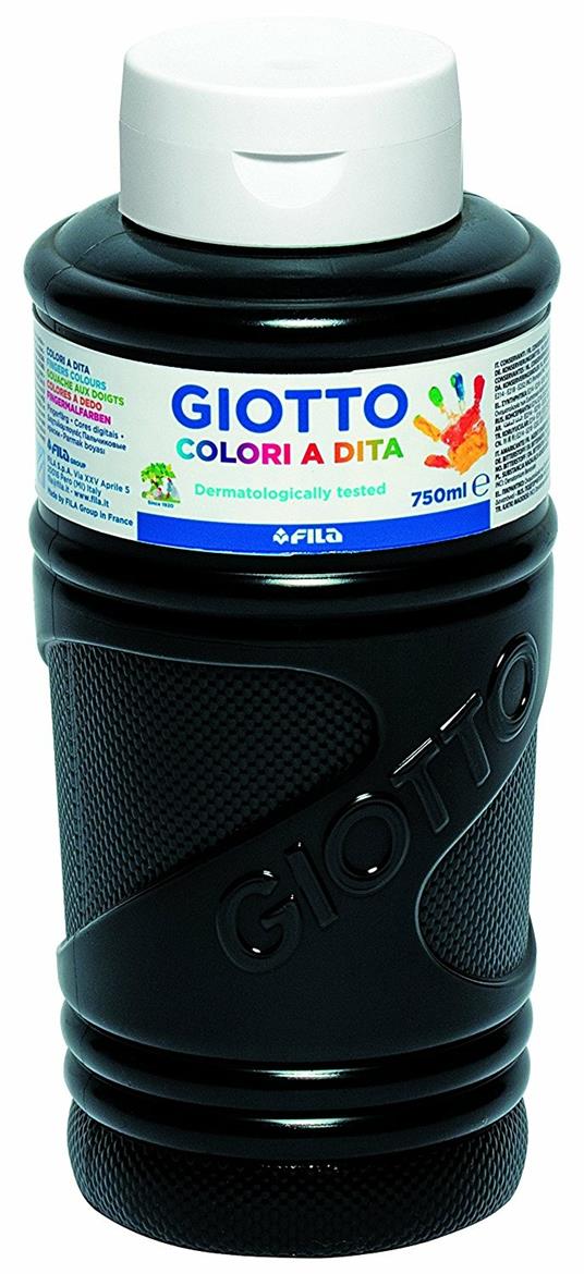 Colori a dita Giotto. Flacone 750 ml. Nero - 2