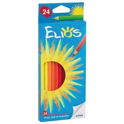Pastelli Elios. Scatola 24 matite colorate assortite