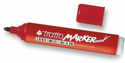 Tratto Marker punta tonda in astuccio 10 pezzi rosso