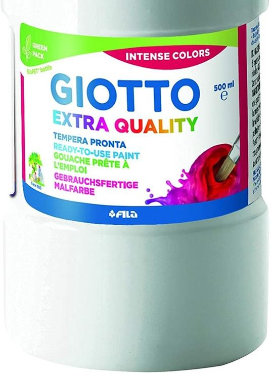 Tempera pronta Giotto qualità extra. Flacone 500 ml. Bianco - Giotto -  Cartoleria e scuola