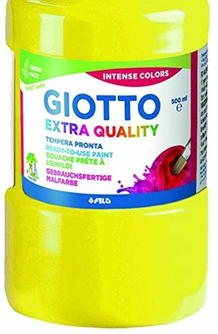 Tempera pronta Giotto qualità extra. Flacone 500 ml. Giallo primario - 4