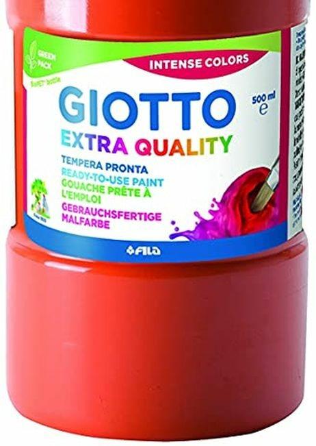 Tempera pronta Giotto qualità extra. Flacone 500 ml. Rosso scarlatto -  Giotto - Cartoleria e scuola