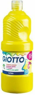 Tempera pronta Giotto qualità extra. Flacone 1000 ml. Giallo primario