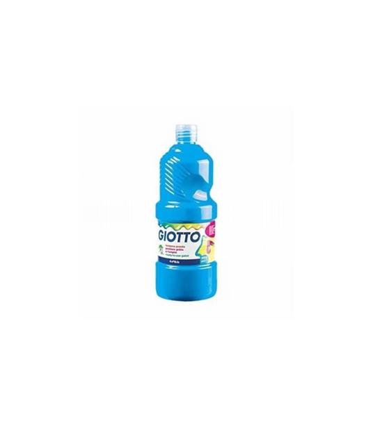 Tempera pronta Giotto qualità extra. Flacone 1000 ml. Azzurro Cyan