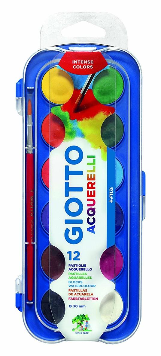 ACQUERELLI GLITTER ( USO SCOLASTICO ) GIOTTO SCATOLA 8 COLORI FILA -  CARTAMEA