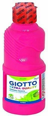 Tempera pronta Giotto qualità extra Fluo. Flacone 250 ml. Rosa