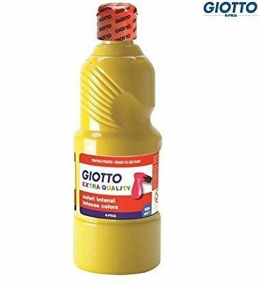 Tempera pronta Giotto qualità extra. Flacone 500 ml. Giallo scuro