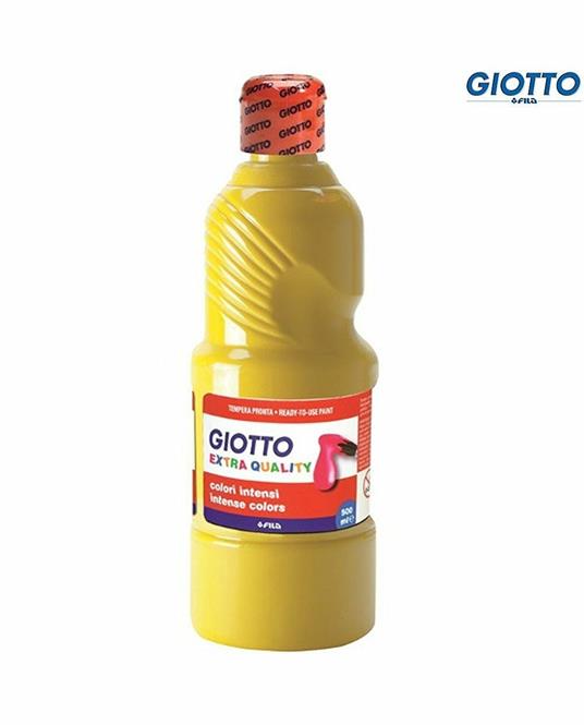 Tempera pronta Giotto qualità extra. Flacone 500 ml. Giallo scuro - 2