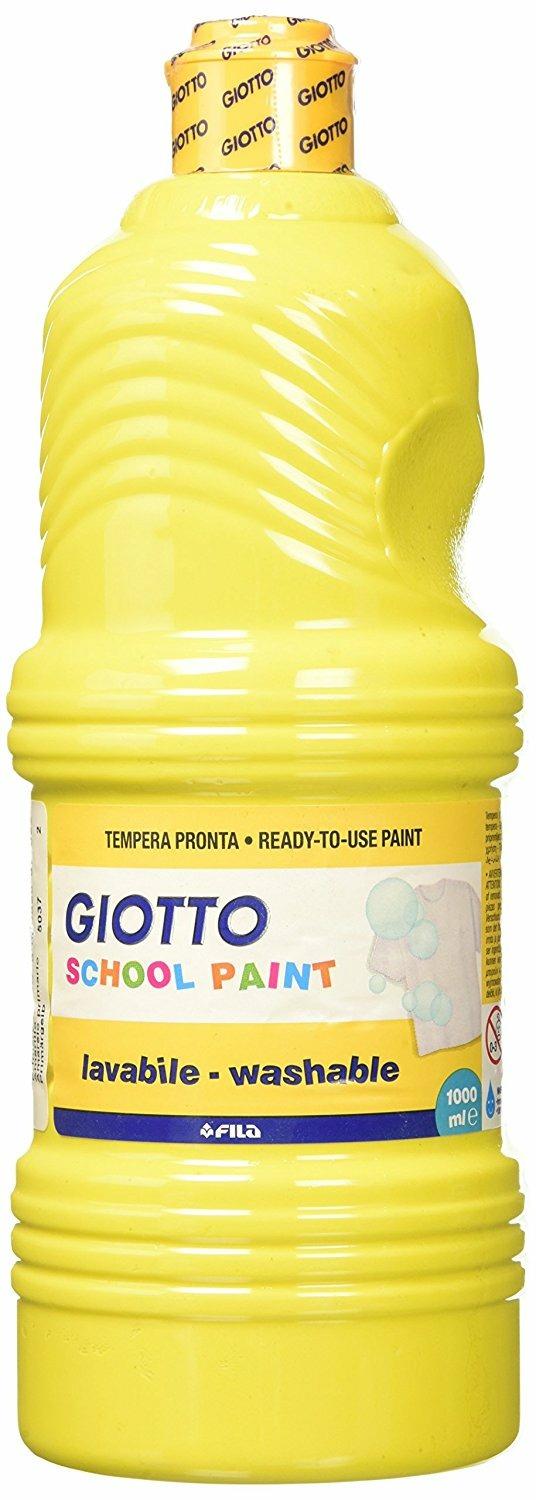 Tempera pronta Giotto School Paint. Flacone 1000 ml. Giallo primario - 3