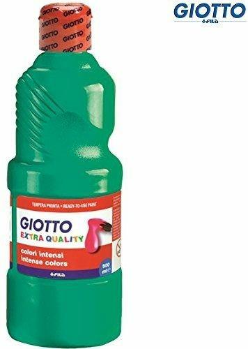 Tempera pronta Giotto qualità extra. Flacone 500 ml. Verde smeraldo