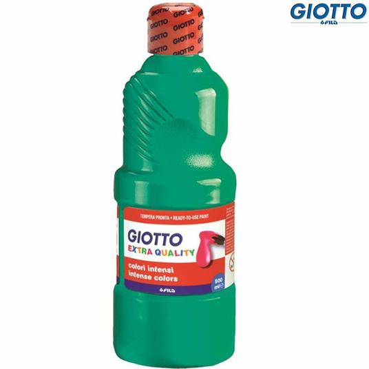 Tempera pronta Giotto qualità extra. Flacone 500 ml. Verde smeraldo - 2