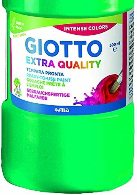 Tempera pronta Giotto qualità extra. Flacone 500 ml. Verde smeraldo - 3