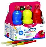 Tempera pronta Giotto qualità extra. Assortimento 6 flaconi da 500 ml