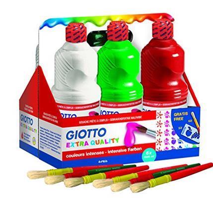 Tempera pronta Giotto qualità extra. Assortimento 6 flaconi da 1000 ml - 2