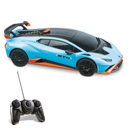 Mondo Motors, LAMBORGHINI HURACAN STO 2.4GhZ, Modello in Scala 1: 24, fino a 8 km/h di Velocità, Auto Giocattolo per Bambini 63704