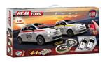 Re.El Toys 0905. Fiat 500. Pista A Batterie 2,6 M 4 In 1 Funzione Turbo Con 2 Auto 6 Cm Con Luci