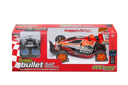 Reel Toys: Bullet - Rc 1:18 - With Suspensions - Front And Rear Shock Absorbers - 2 Assorted Colors And Different Frequences (27/40Mhz)