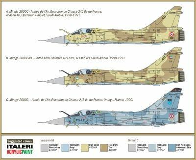 Italeri MIRAGE 2000C GULF WAR 25th ANNIVERSARY 1:72 Kit di montaggio Aereo ad ala fissa - 5