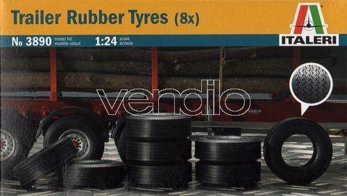 Modellino Italeri It3890 Gomme per Rimorchio Camion 8 Pz.Kit 1:24 - 2