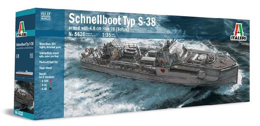 Schnellboot Typ S-38 Armed With 4.0 Cm Flak 28 (Bofors) Plastic Kit 1:35 Model It5620