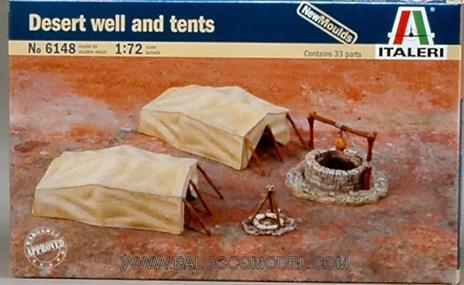 Italeri IT6148 Wwii Desert Well And Tents Scala 1:72 - 2