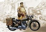 Triumph 3 Hw Motorcycle Plastic Kit 1:9 Model It7402