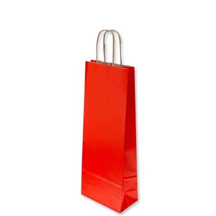 Borsa porta bottiglia Florio Carta colore rosso – formato 14x9x40 cm 72092