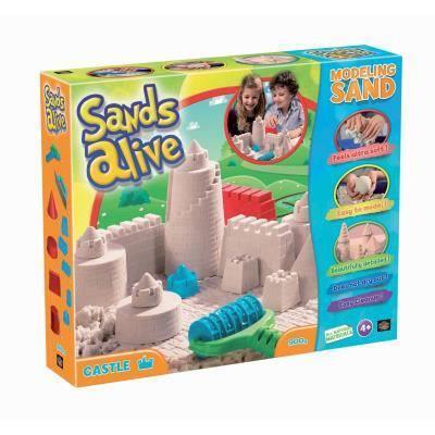 Sands Alive. Super Sabbia. Castello. Vaschetta Con Sabbia, 7 Formine + 2 Attrezzi