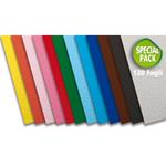 CARTONCINO COLORATO PREMIUM LISCIO-RUVIDO CM. 50x70 - PACCO SCUOLA BASE 120 FOGLI