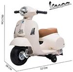 Moto Vespa Elettrica per Bambina 6V Colore Bianco