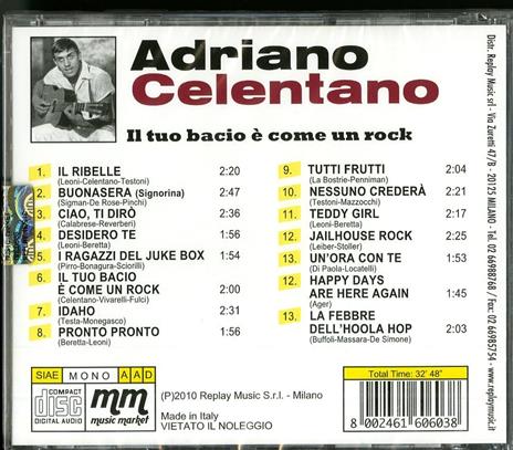 Il tuo bacio è come un rock - CD Audio di Adriano Celentano - 2