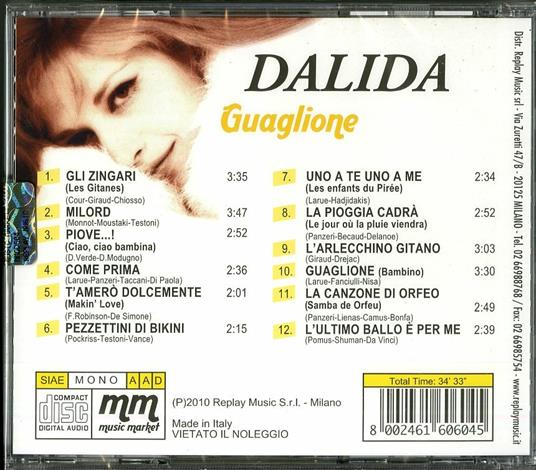 Guaglione - CD Audio di Dalida - 2