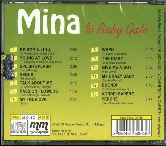 Io Baby Gate - CD Audio di Mina - 2
