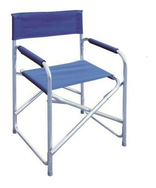 Sedia modello regista con struttura in alluminio e seduta in textilene blu  sedia pieghevole per campeggio e giardino - Stiliac - Idee regalo | IBS