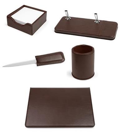 Set Scrivania Vip 5pz Marrone