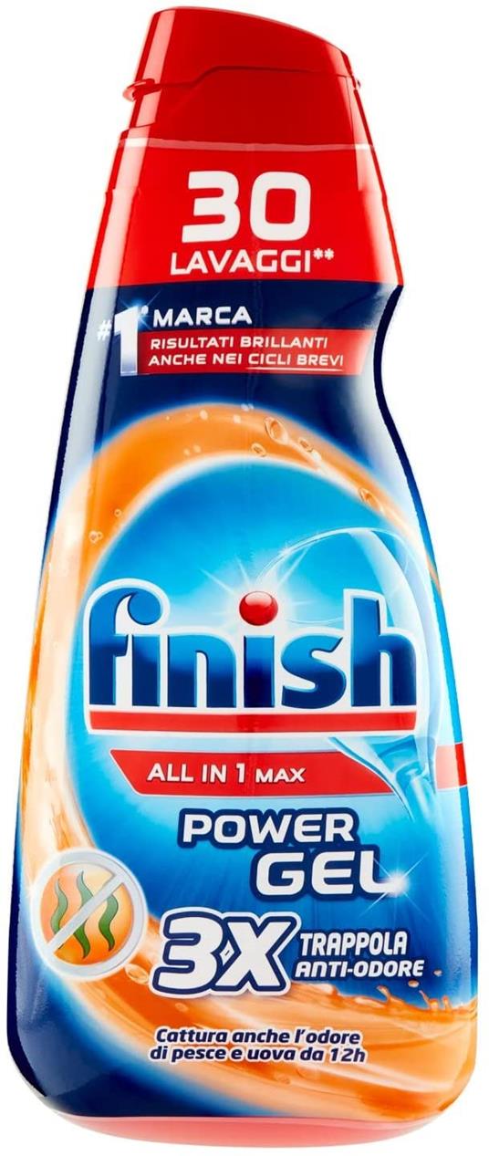 Detergente Finish All in 1 Max Power Gel 3X Trappola Anti-Odore 600 ml per  Lavastoviglie - Finish - Casa e Cucina | IBS