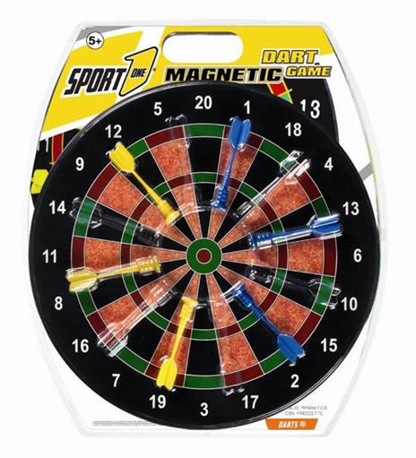 Sport1 Bersaglio Magnetico Diam. 40 Cm. Con 6 Freccette, Bivalva