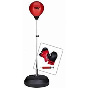 Punching Ball Pro Con Guantoni E Pompa. Altezza 120 145 Cm.