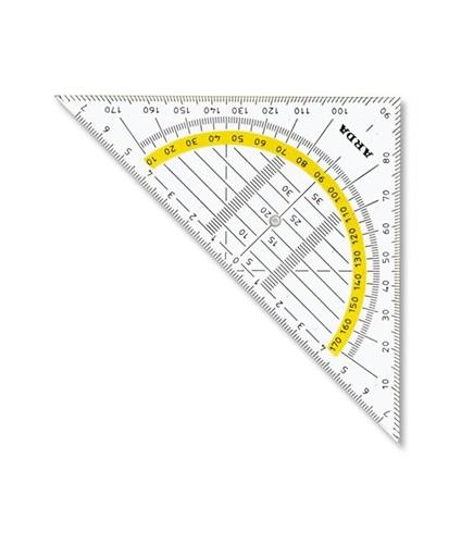 Squadre Geometriche Arda 45°/16 Cm Senza Impugnatura - Arda