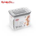 Tosca Barattolo Lt 1,2 Grey Rettangolare Ermetico, per Alimenti Qualità Extra prodotto in Italia